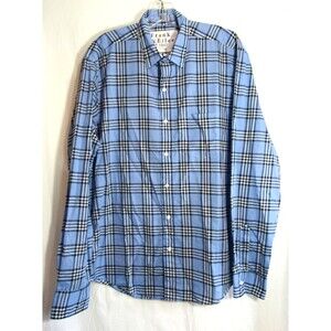 Frank & Eileen Don Blue Plaid Button Down Long Sleeve Shirt Size M NWOT